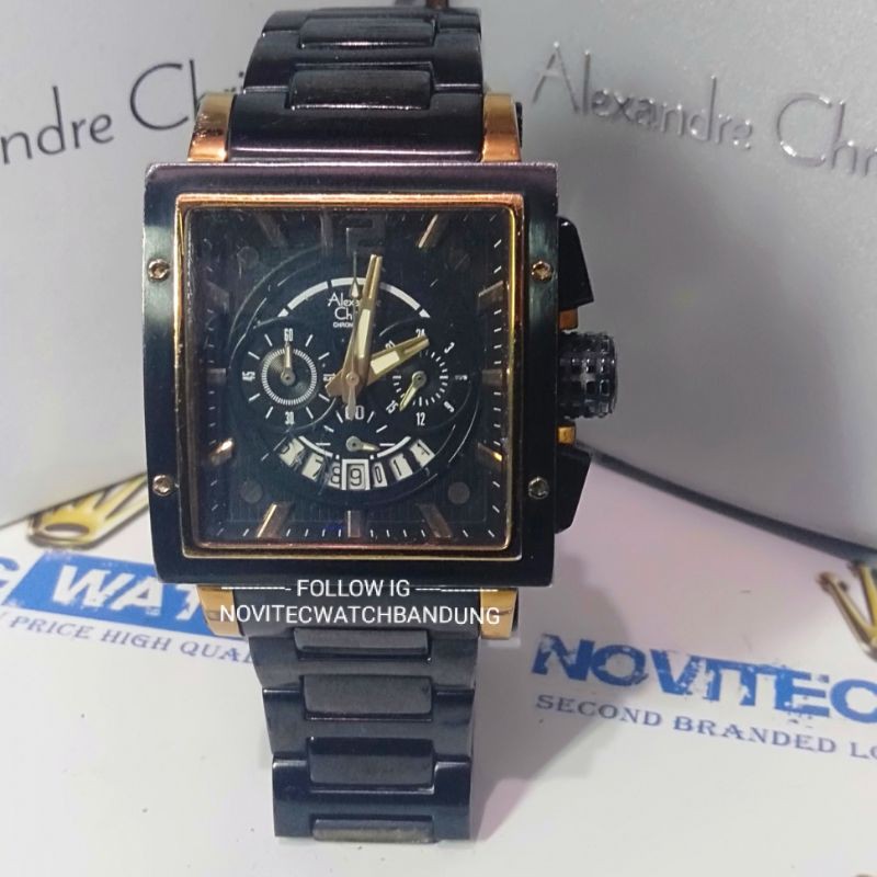 Jam tangan second Alexandre Christie Preloved AC 6161MC Chronograph Bekas berkualitas