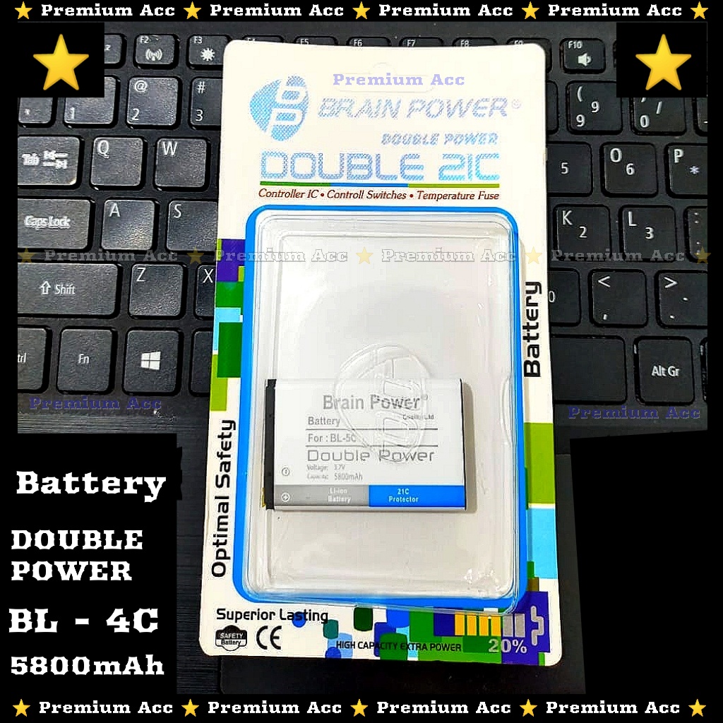 Battery Baterai Batre Nokia BL 4C BL 5C / Batre Double Power Nokia BL4C BL5C 5800mAh / Batre Brain Power Nokia BL-4C Original