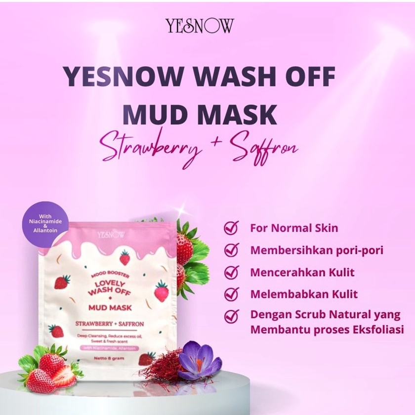 ★ BB ★ YESNOW Relaxing Wash-Off Mud Mask (SACHET ECER) | Masker Wajah - 8gr