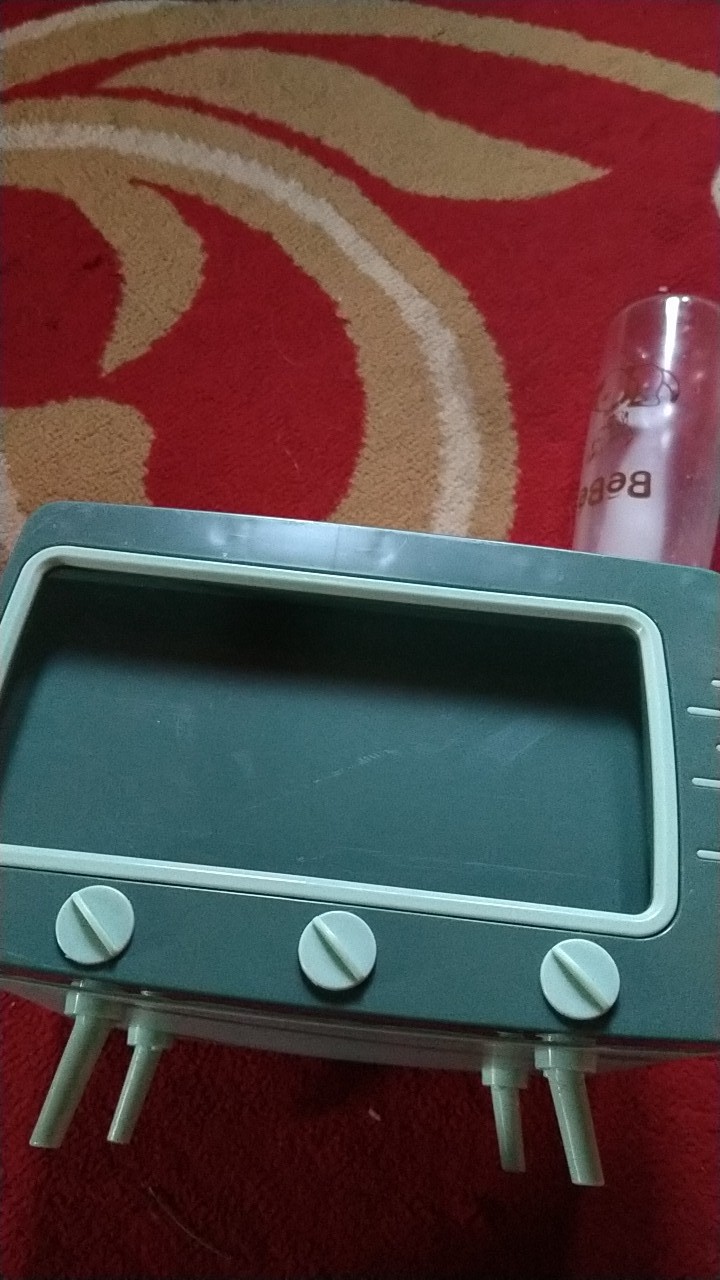 Hanyabeli Tempat Tissue Tv Retro Holder Hp Box Hp 2in1 Kotak Tissue Multifungsi