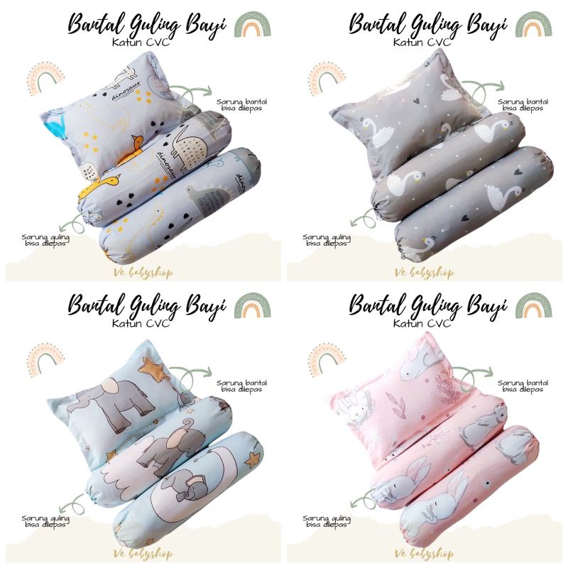 Bantal Guling Bayi Set Murah (motif geser foto)