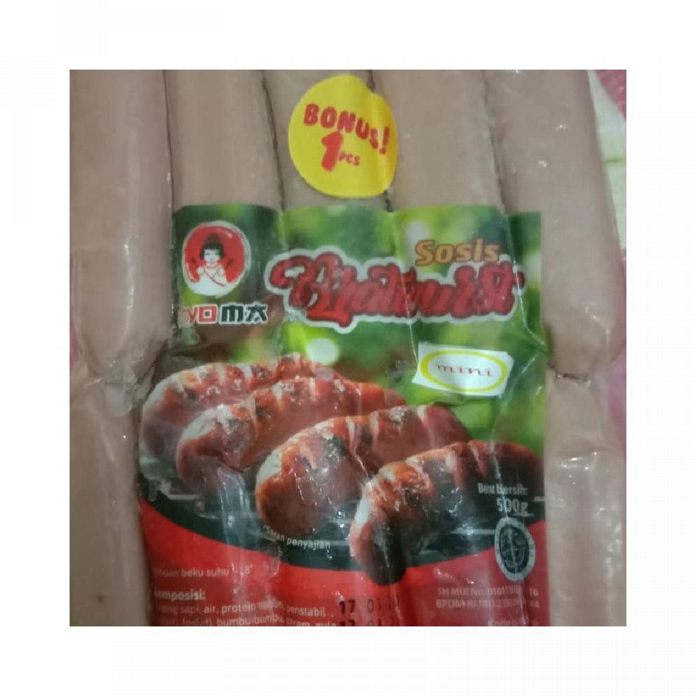 

AYOMA - Sosis Sapi Bratwurst ukuran Mini & Jumbo 500 gram - MINI