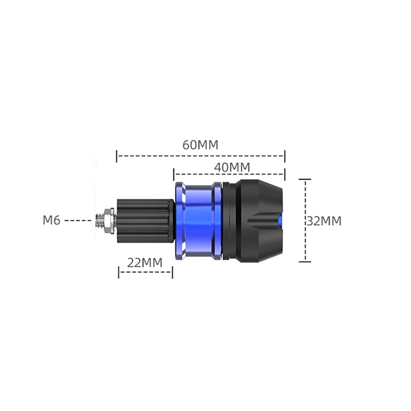 Tk 2pcs Tutup Ujung Stang Motor Bahan Aluminum Cnc Diameter Dalam 16-20mm