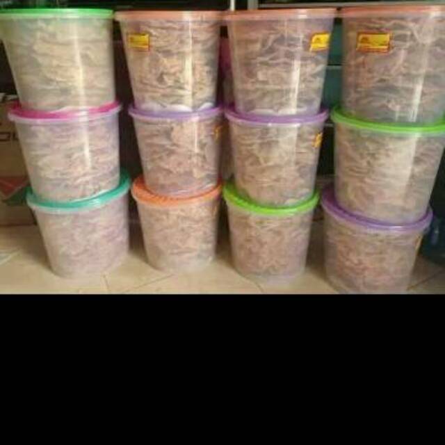 Peyek  kacang tanah, teri, ukuran Toples 5 Ltr