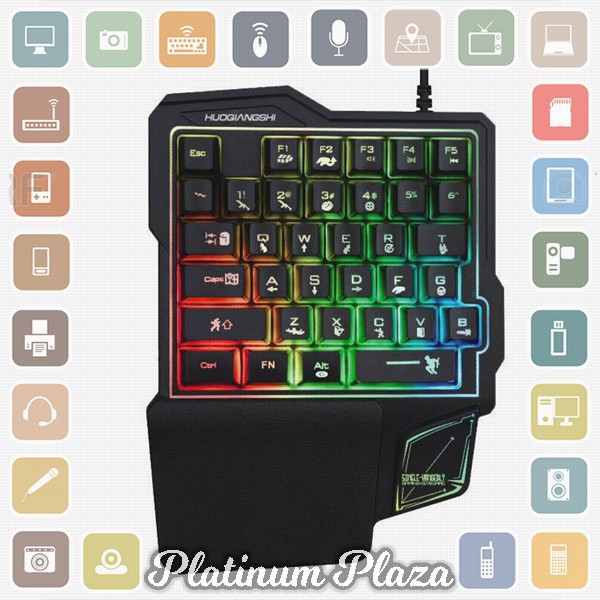 SZXINMENG Single Hand Gaming Keyboard RGB 38 Keys - K108 - Black`NPHOZ5-