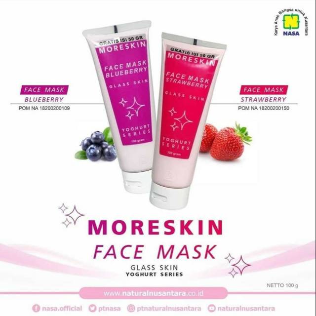 Moreskin Face Mask Strawberry Dan Blueberry Nasa Masker Nasa Masker Yoghurt Indonesia