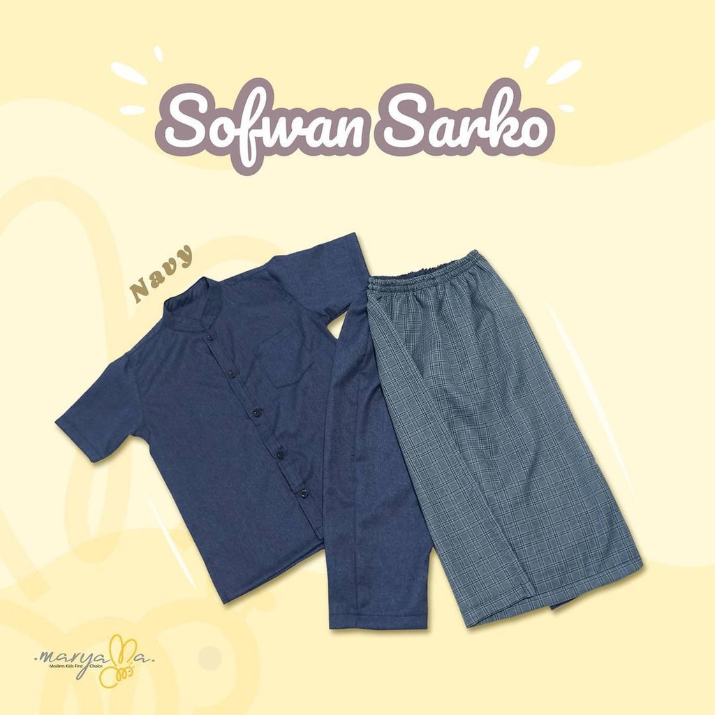 (Promo) Baju Koko Sarung Laki Laki Baju Setelan Sofwan Set By Maryama Kids