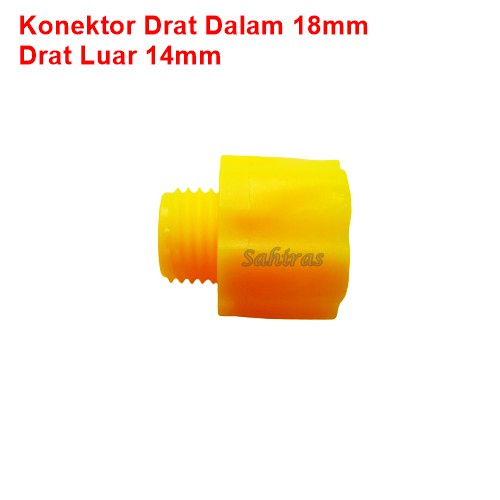Konektor Drat Dalam 18mm ke Drat Luar 14mm
