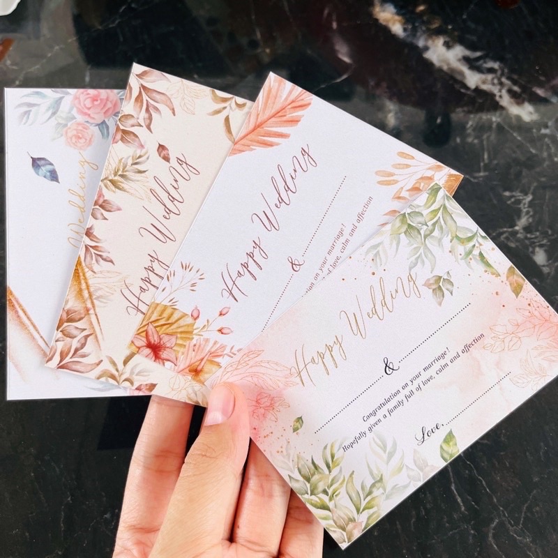

[Minimal 10pc] Kartu Ucapan Wedding READYSTOCK