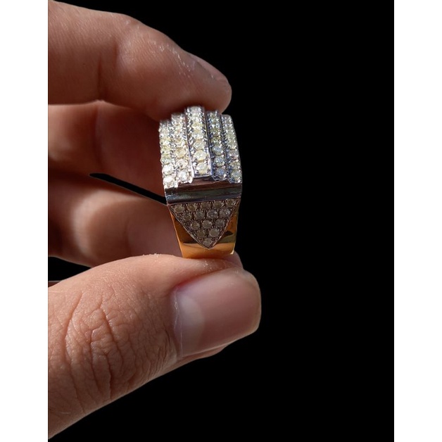 cincin berlian cewek full berlian motif tangga pressident baris 5 full berlian eropa sampai kesampin