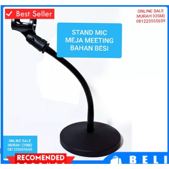 Stand mic holder standing ori microphone MEJA table podium mik penyangga mikrophone tiang pegangan tripod asli Fleksible flexsible mimbar live karaoke live musik DJ  Bisa segala jenis MIC Dapet holder Tinggi : 30-40 cm Diameter piringan besi Tian