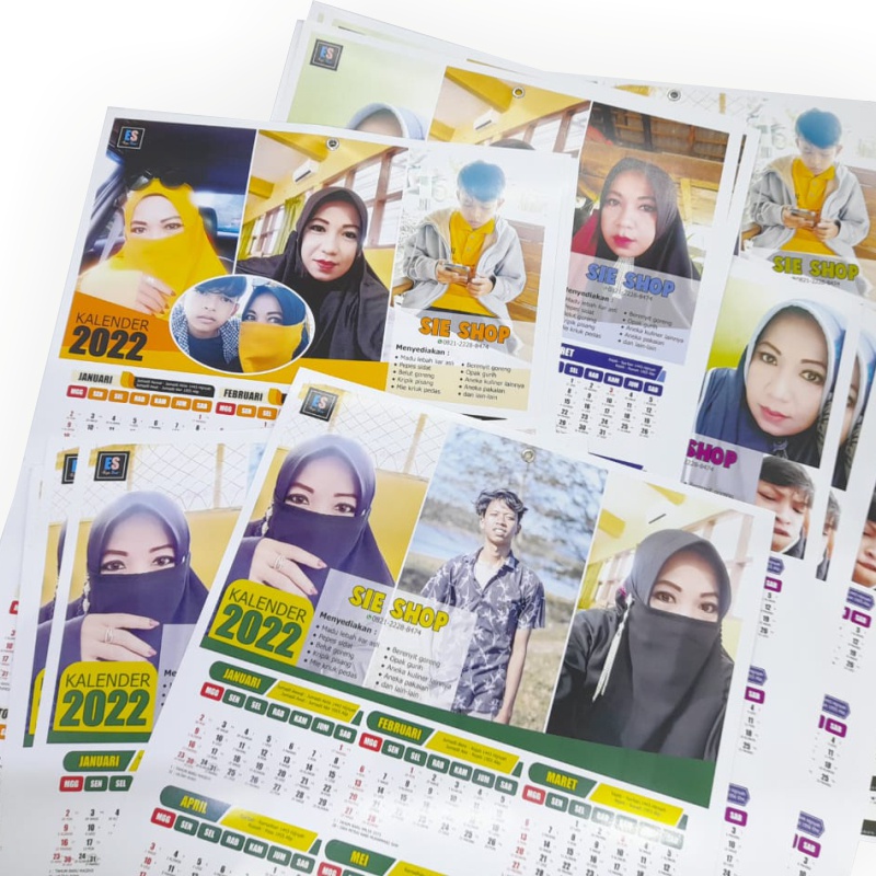 KALENDER DINDING 2022 (1 LEMBAR = 12 BULAN) KHUSUS GROSIR DENGAN DESAIN SAMA