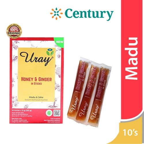 

Madu Uray Honey & Ginger isi 10 Sticks/Madu dan Jahe/Daya Tahan Tubuh/Suplemen Kesehatan