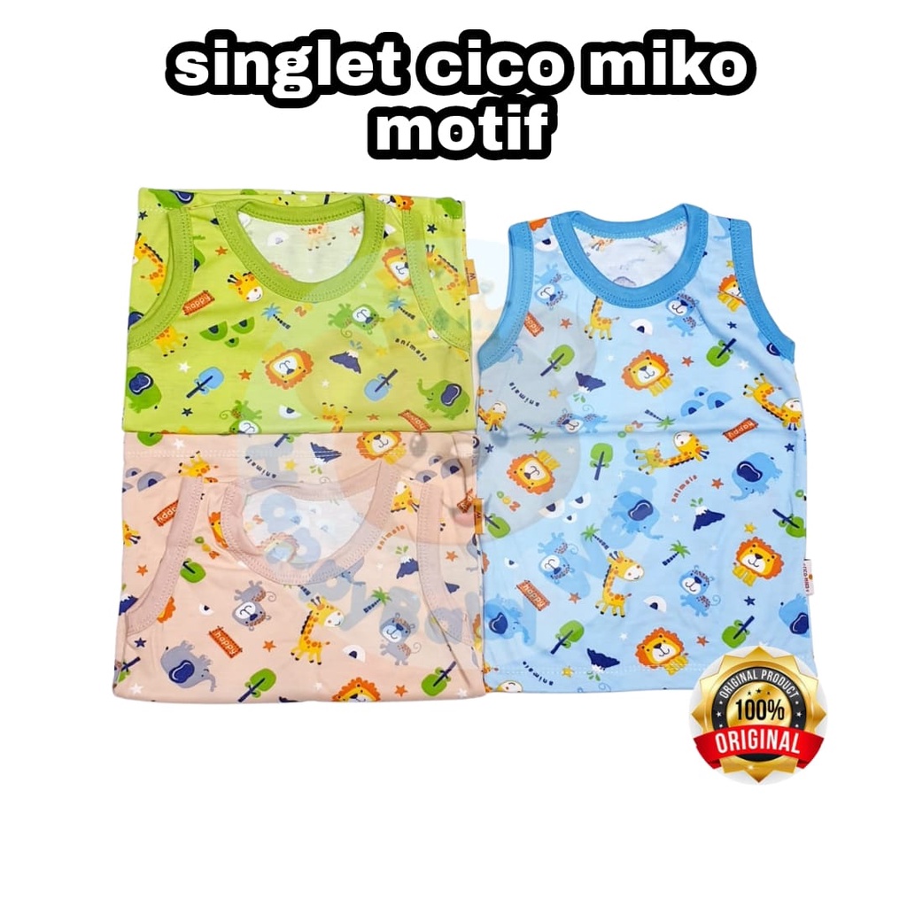 SINGLET BAYI MOTIF HALUS Isi 1 PCS