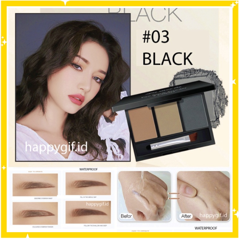 LAMEILA 3 Color Eyebrow Powder Bedak Alis LA146 3605