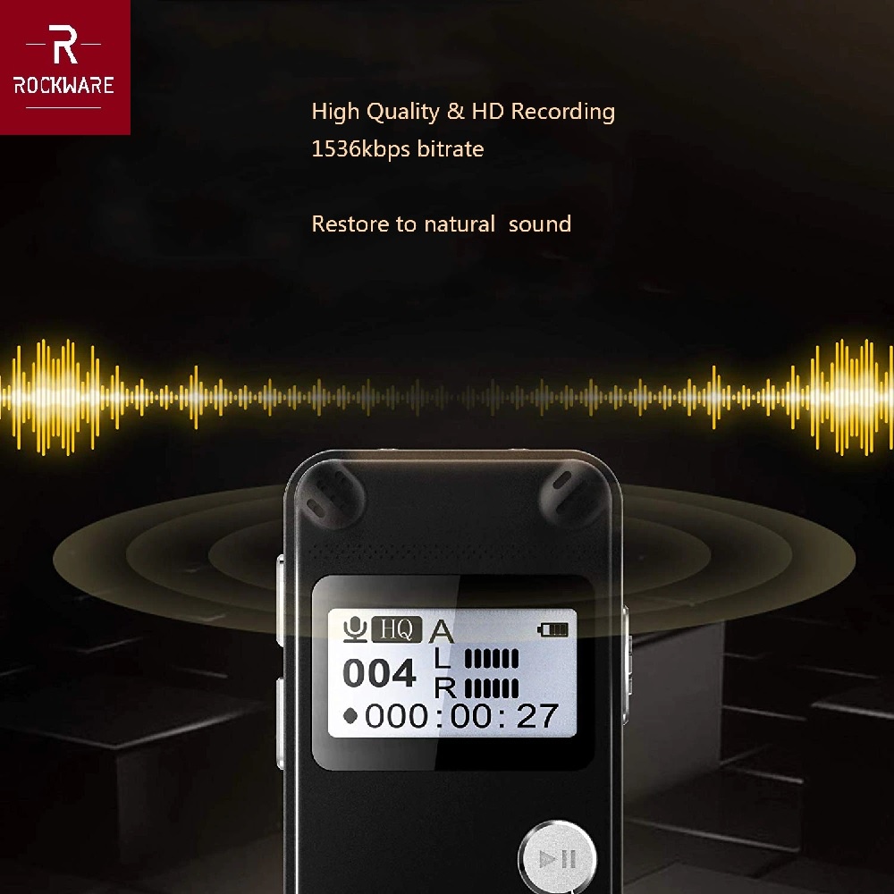 ROCKWARE RW-AVR07 - Digital Voice Recorder - Perekam Suara Digital 8GB