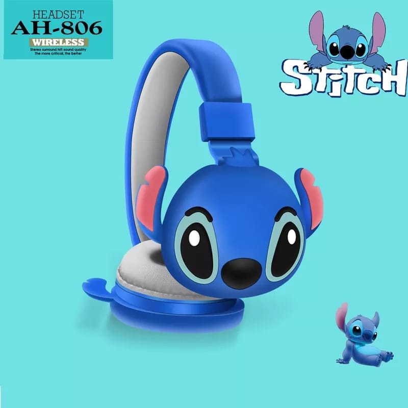 AH-806 Headphone Bando Bluetooth Karakter LILO N STITCH