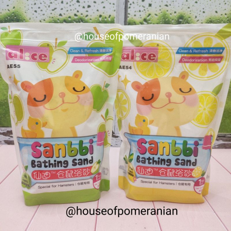 pasir wangi sanbbi 1kg sand bathing hamster apple lemon alice