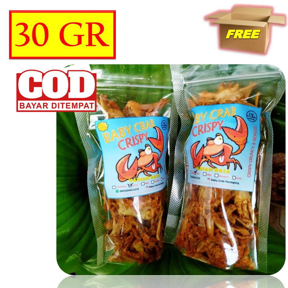 

CRAB CRISPY / KERIPIK KEPITING / SNACK BABY CRAB / BABY CRABS / KRIPIK KEPITING 30 GRAM