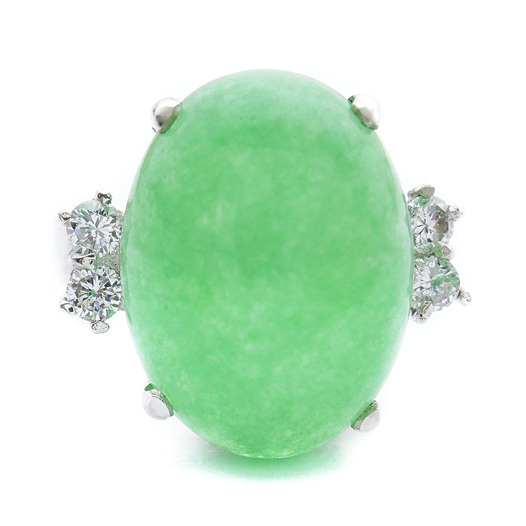 Cincin Perak Batu Jade / Cincin Perak Batu Giok
