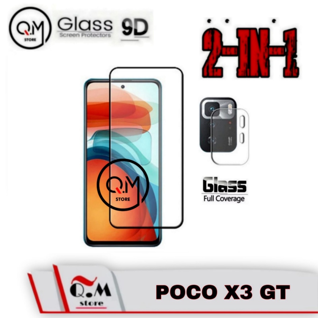 Paket 2 IN1 Xiaomi Poco X3 GT Anti Gores Screen Guard Pelindung Layar Plus Camera + Garskin