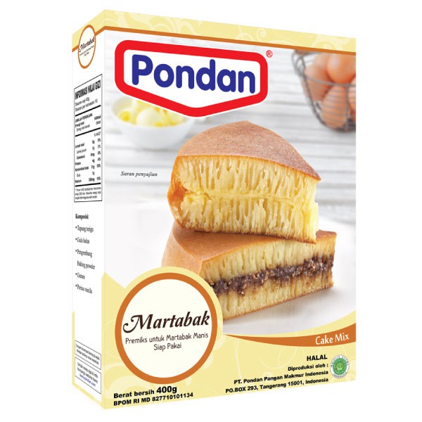 

Pondan Cake Mix Martabak 400G