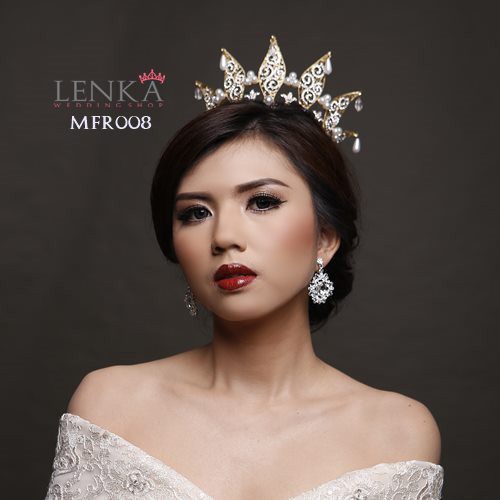 [STOK TERBATAS] MAHKOTA FULL ROUND BRIDAL CROWN AKSESORIS PESTA MFR008