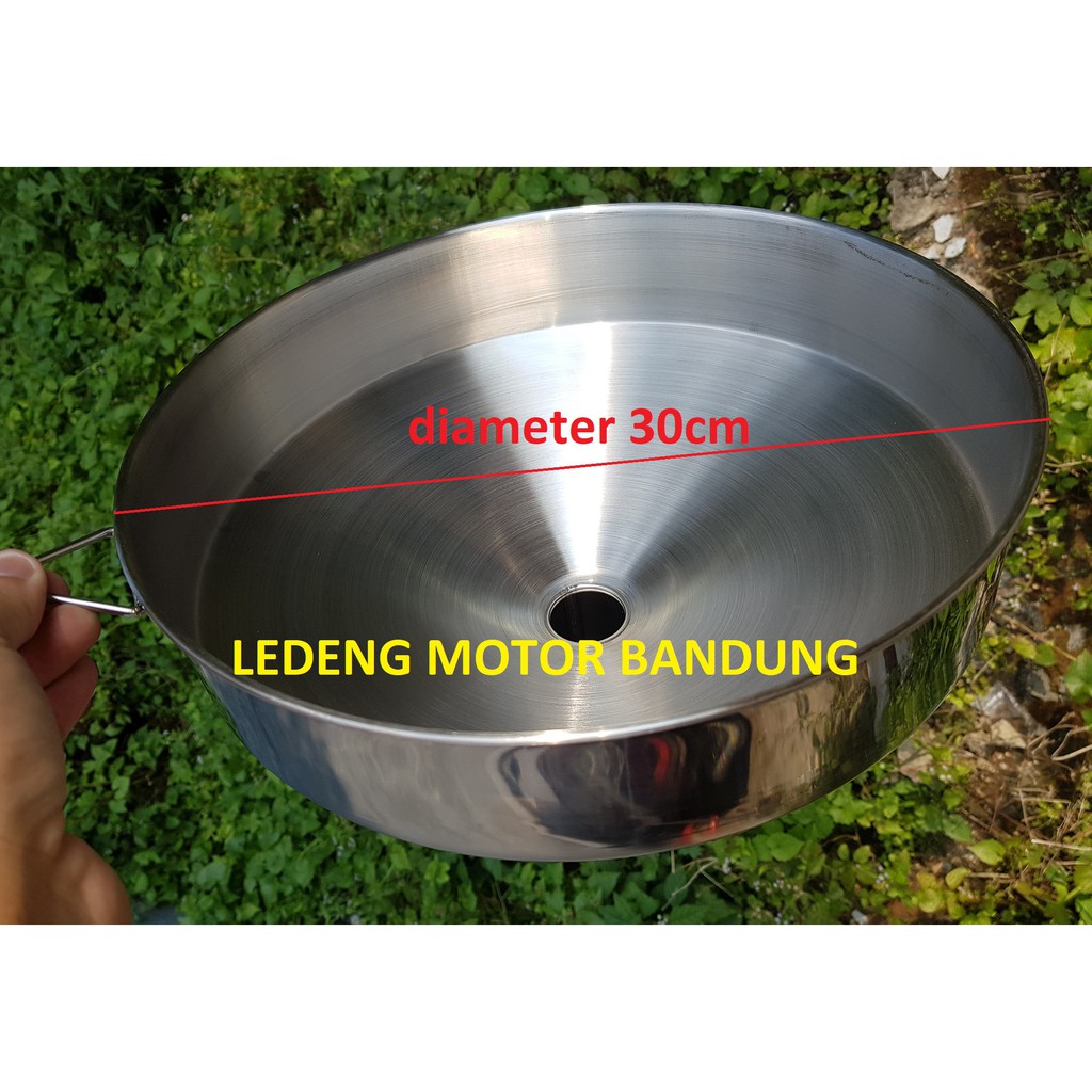 Jumbo Big Corong Stainless Steel Besi Kuat Panjang Funnel 30cm