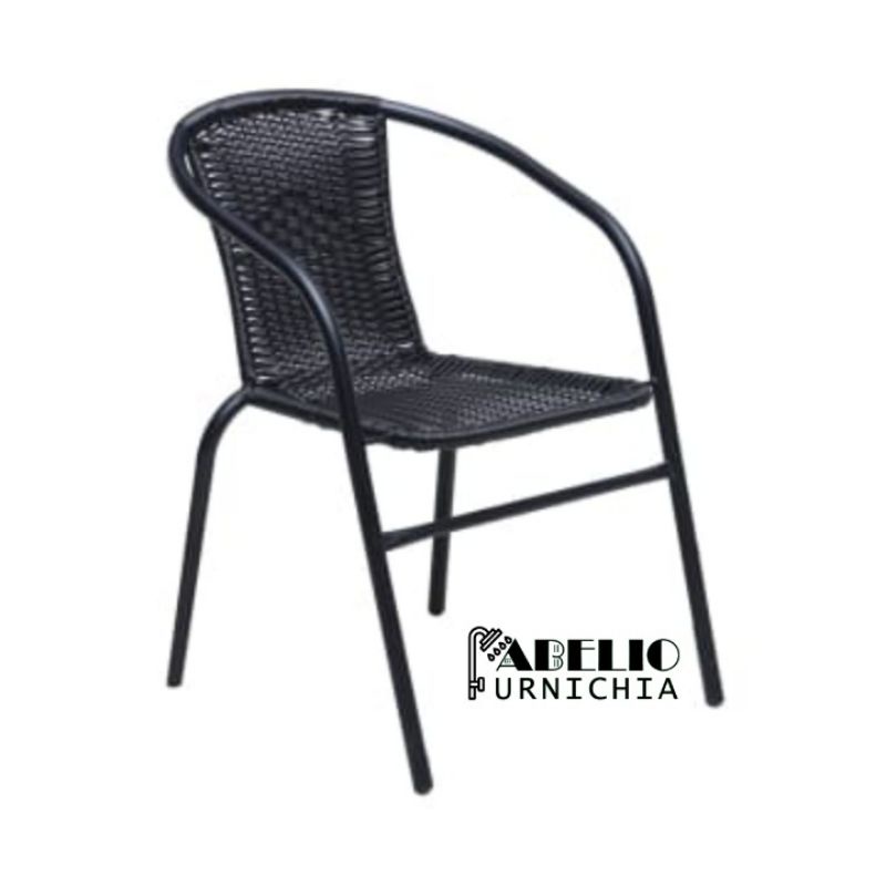 soleil kursi teras / CHAIR STEEL WICKER HONEY BROWN / kursi coffe / kursi taman / kursi outdoor