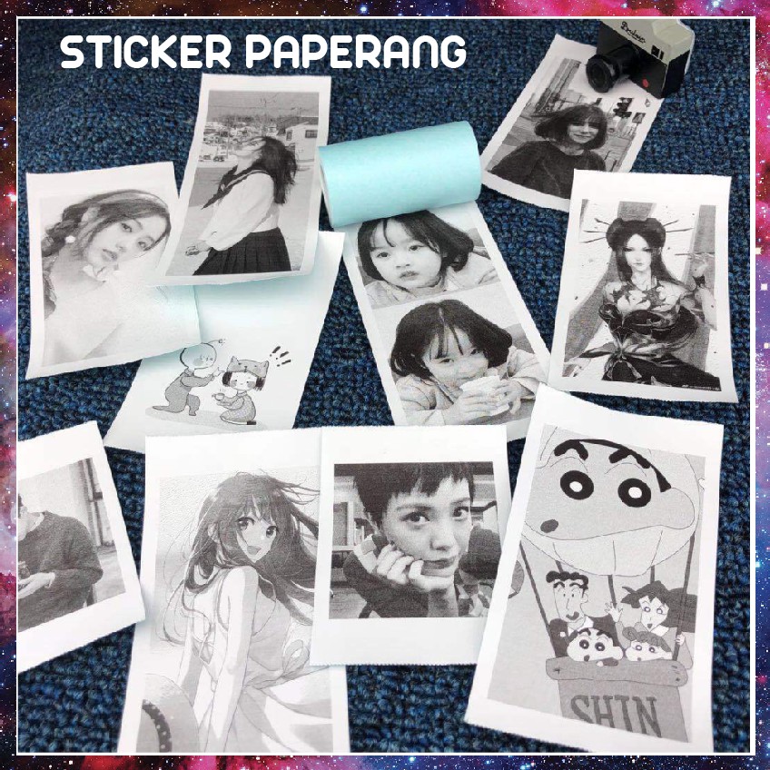 STICKER KERTAS THERMAL BISA LEM LANGSUNG Sticker Paper Roll 57*30mm(2.17*1.18in) PAPERANG PERIPAGE