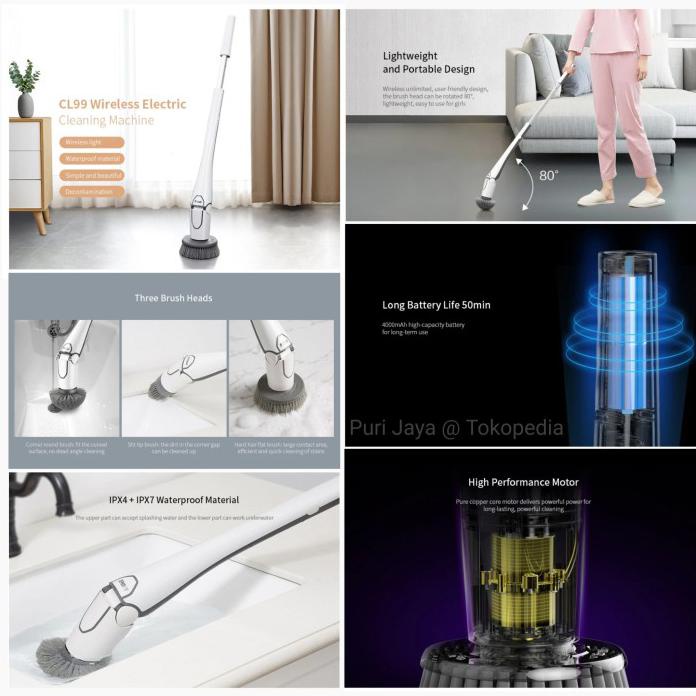 YOUPIN GOOD PAPA XIAOMI ELECTRIC SPIN SCRUBBER CL99 SIKAT WC WIRELESS