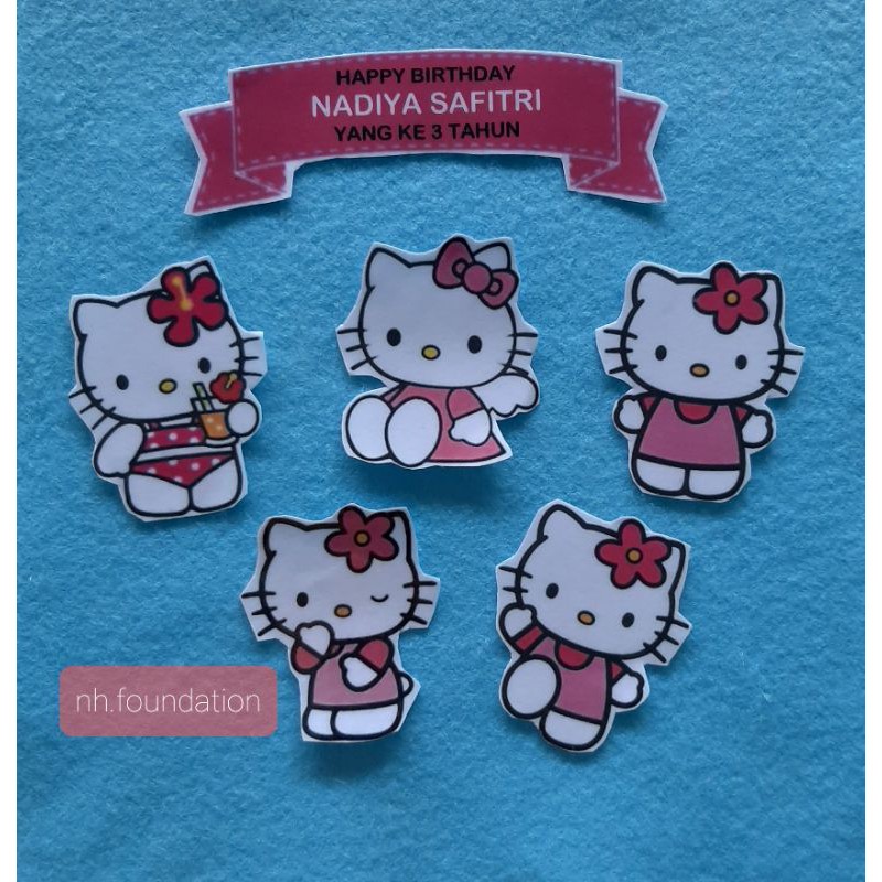 Topper Kue Ulang Tahun Hello Kitty
