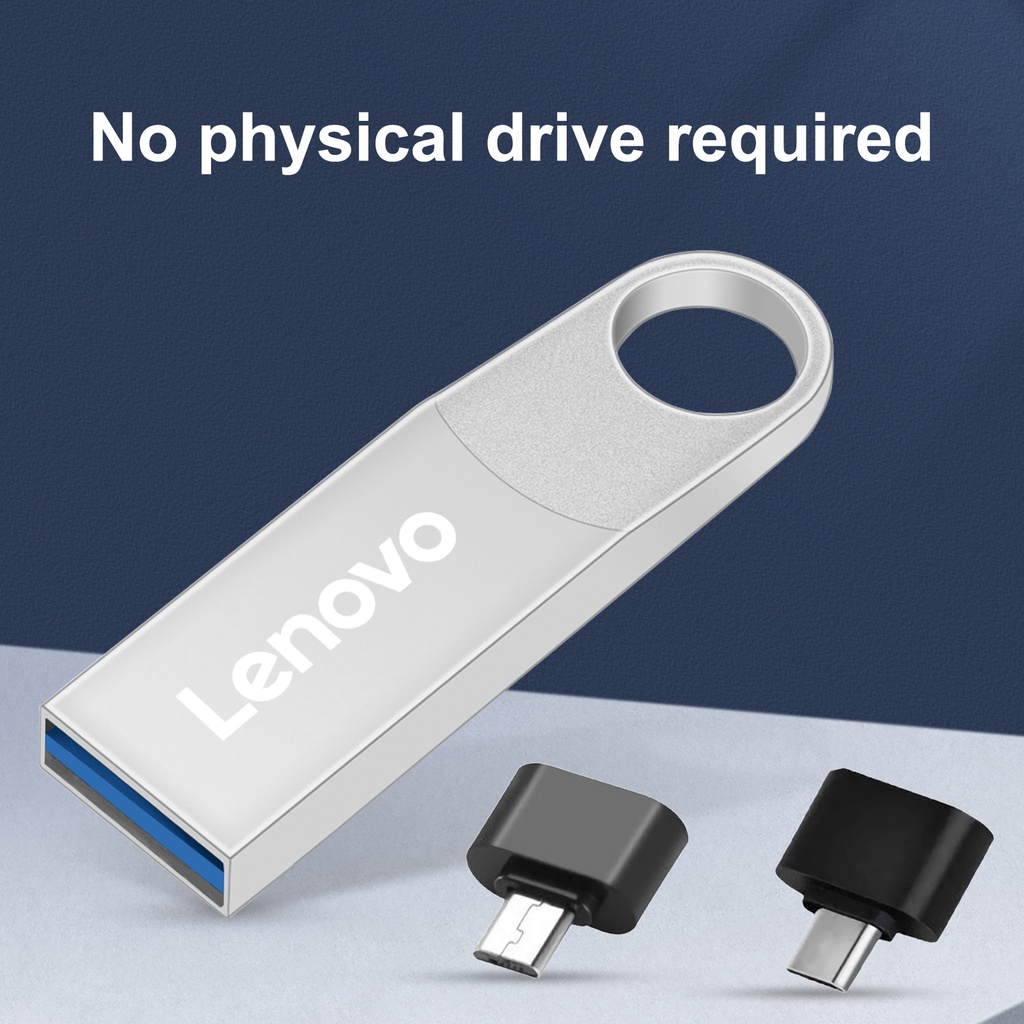 (Huluboy) Lenovo U Disk 512GB / 1TB / 2TB Mini USB Flash Drive Memory Stick Kecepatan Tinggi Anti Air Untuk Komputer