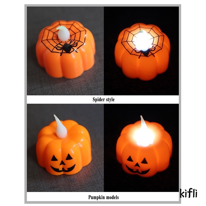 Halloween,Glowing Tengkorak Labu Lentera,Led Lilin Cahaya Horor Suasana Tata Letak Adegan,Dekorasi Alat Peraga Cahaya