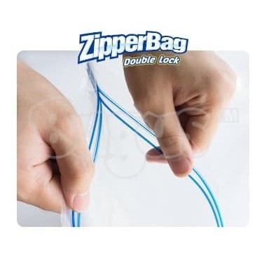 BAGUS - Double Lock Zipper Bag 27 x 28 cm