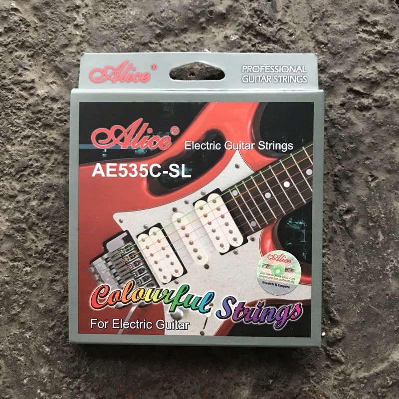 senar gitar elekttrik electric alice AE535c SL colourful strings warna ddario orphe erniball elixire