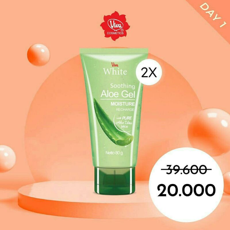 Paket 2 Aloe Vera Soothing Gel Viva White