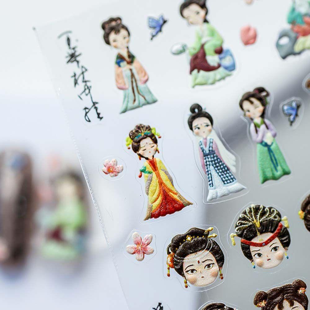 AUGUSTINA Agustina Stiker Kuku Cina Fashion Lentera Karakter Cina Antiquity Style Nail Art Dekorasi