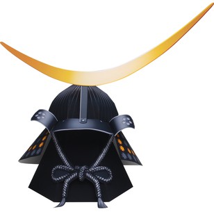 DIY Papercraft Helmet 62 Plate Kabuto with Crescent Moon