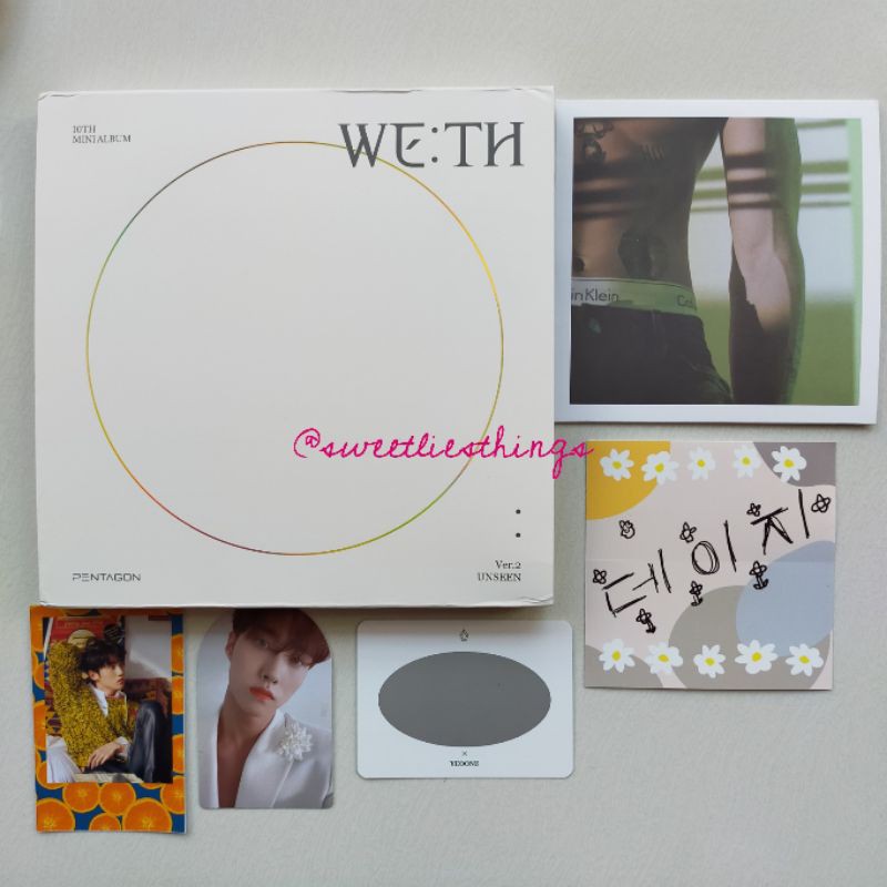 ALBUM PENTAGON WE:TH WETH WE TH UNSEEN VERSION PHOTOCARD YEOONE YEO ONE + SCRATCH CARD + CD + STIKER