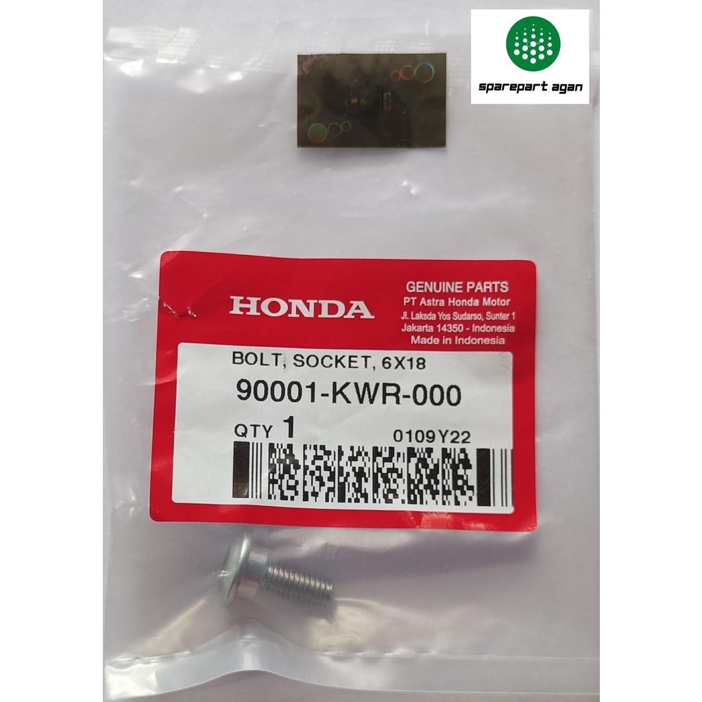 Baut L 6x18 Original Honda 90001-KWR-000