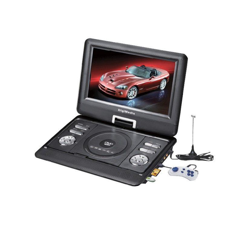 COD DigiMedia Digi Media DM-1388FM 12.5" Portable DVD VCD CD MP3 MP4 USB TV FM Radio Memory Game