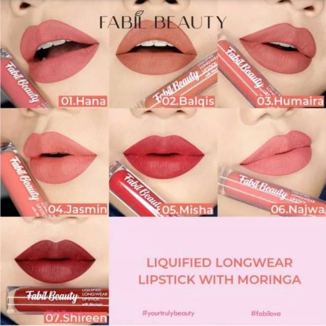 [Fabil Beauty] Liquifed Longwear Lipstik with Moringa