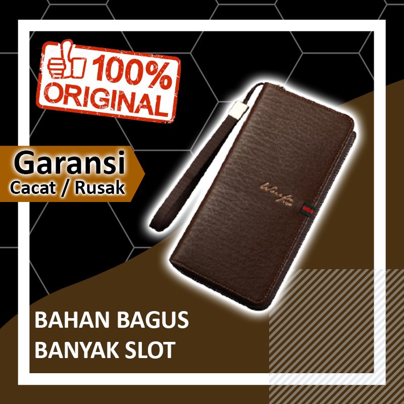 LONG WALLET DOMPET WANITA WOMAN PRIA DEABOLAR TIPIS DOMPET PANJANG MENS MAN COWOK BRANDED ORI B10