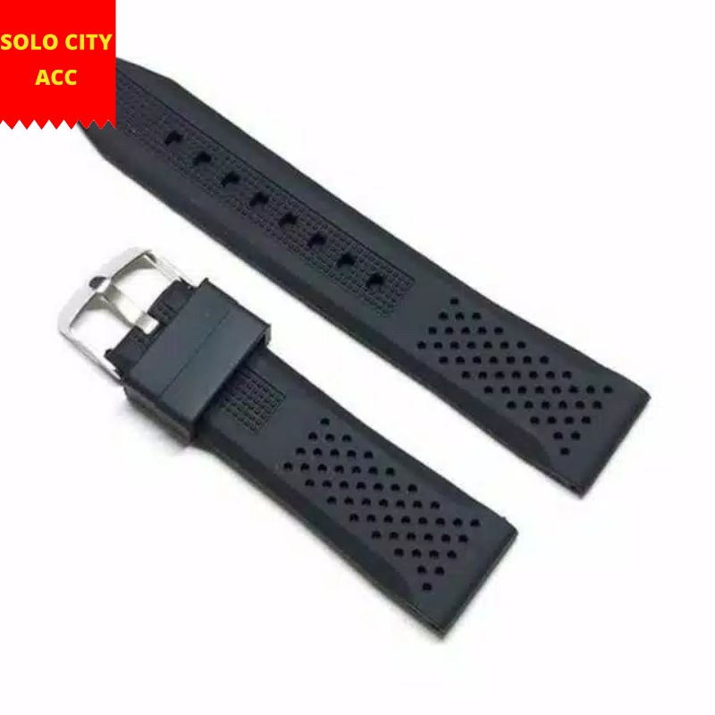STRAP TALI JAM TAG HEUER CARRERA CALIBRE 36 22mm Hitam