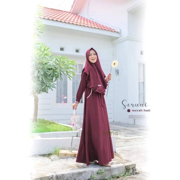 Seruni Dress by Nona Set Khimar