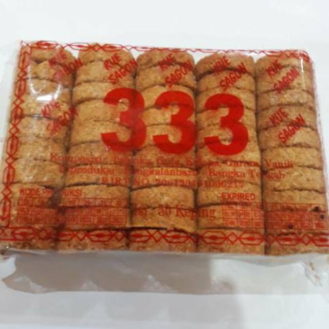 

Kue sagon isi 50 keping merek 333