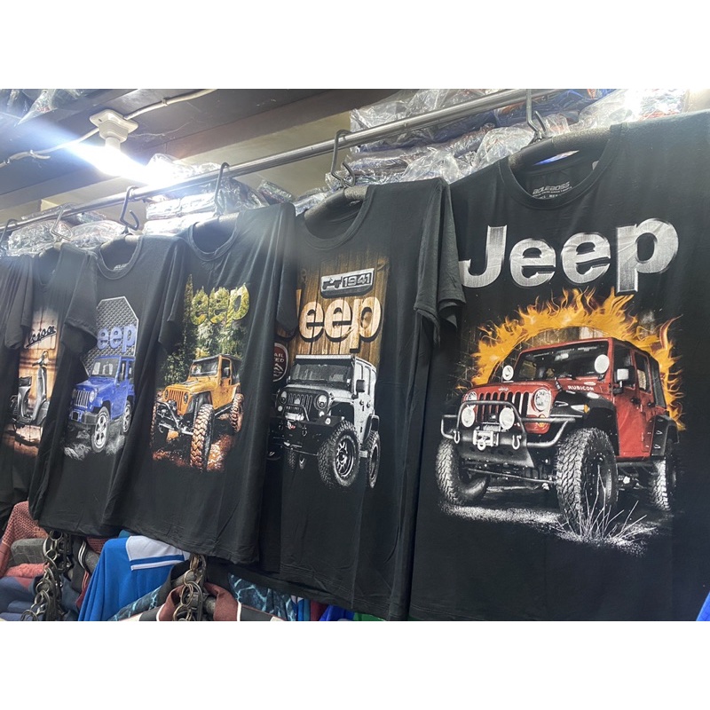 kaos tshirt mobil JEEP hitam distro