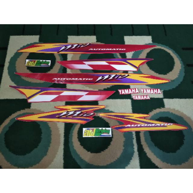 Striping mio sporty 2004 body merah