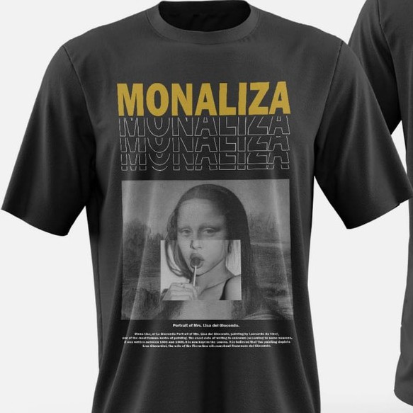 TSHIRT MONALIZA BLACK PINK MONALISA BLACKPINK KAOS BAJU LOLLYPOP CANDY ART